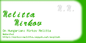 melitta mirkov business card